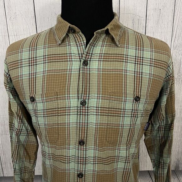 Patagonia Men's Large Multicolor Plaid Organic Cotton Button-Front Shirt - Picture 1 of 8